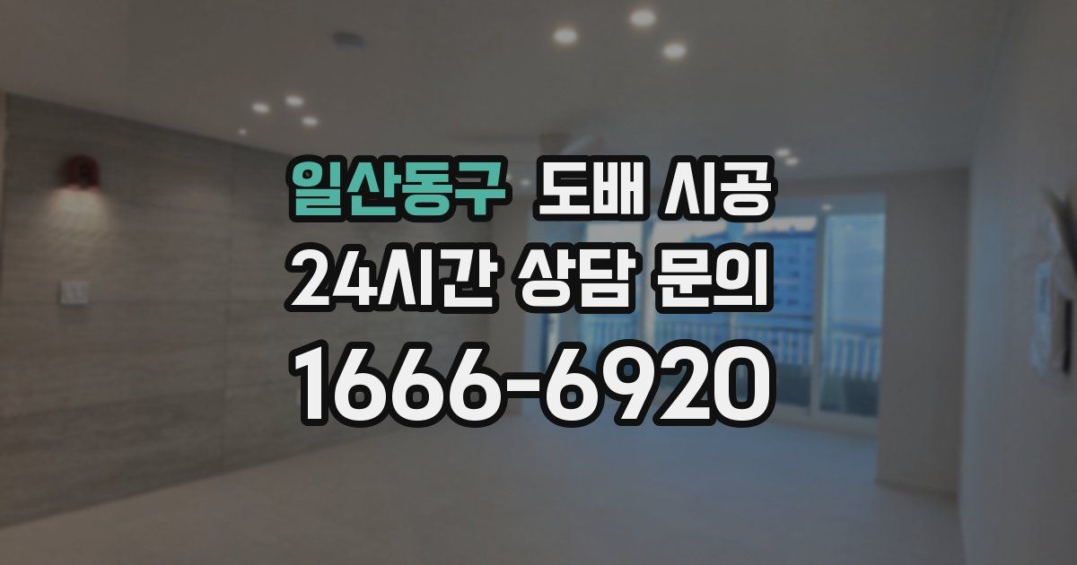 일산동구 도배 시공