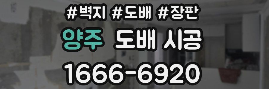 양주 도배 시공