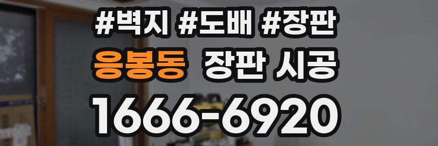 응봉동 장판 시공