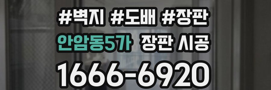 안암동5가 장판 시공
