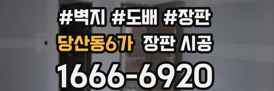 당산동6가 장판 시공