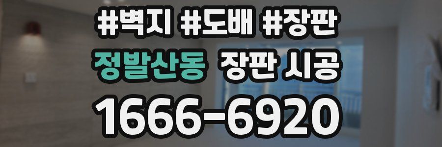 정발산동 장판 시공