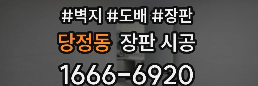 당정동 장판 시공