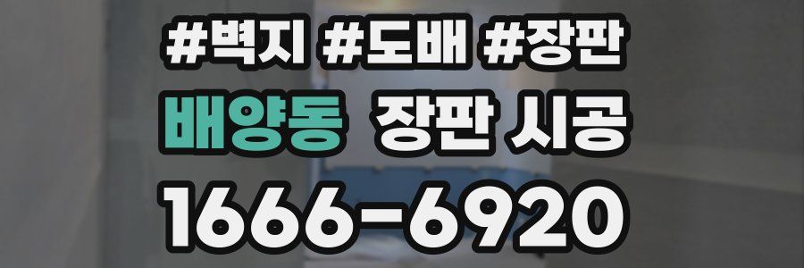 배양동 장판 시공