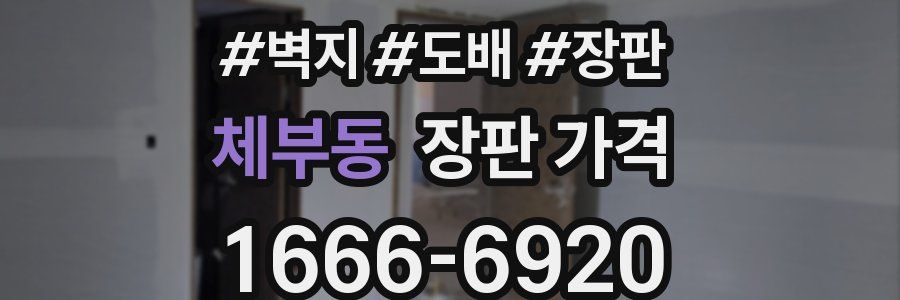 체부동 장판 가격