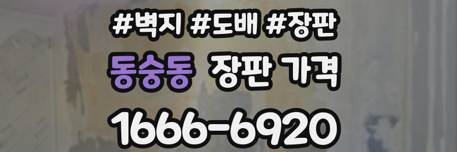 동숭동 장판 가격