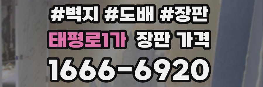 태평로1가 장판 가격