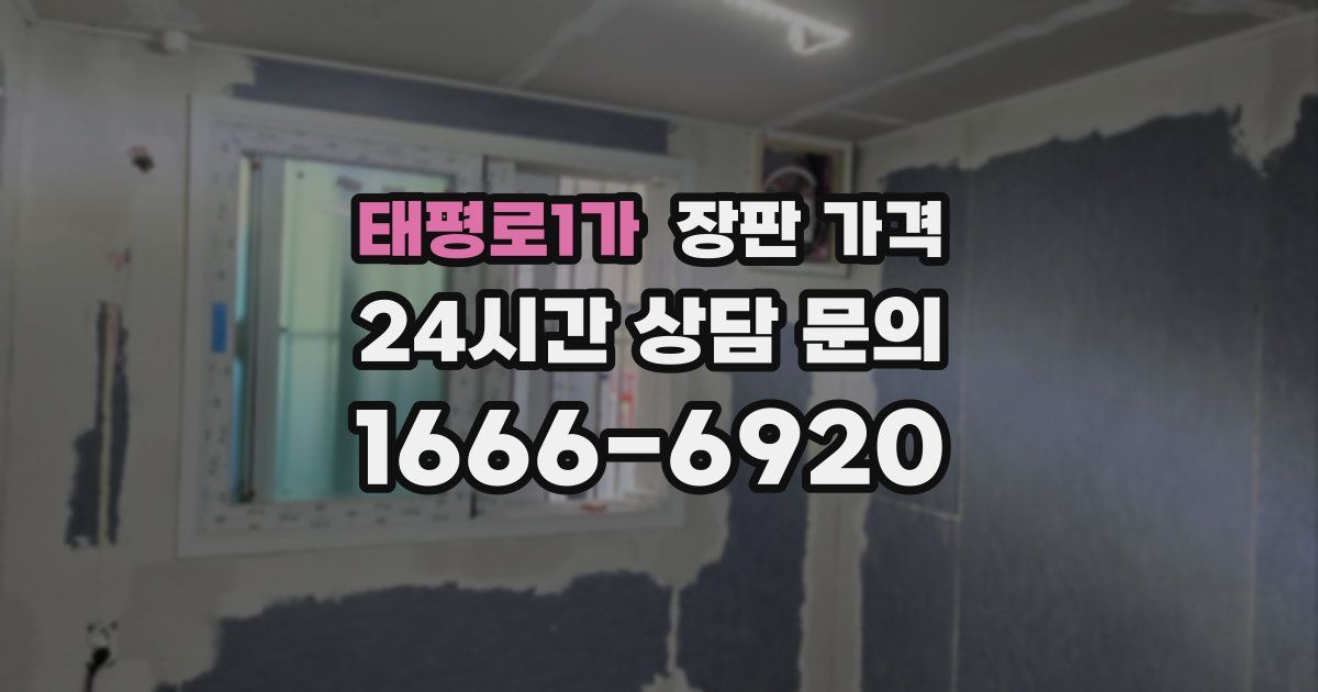 태평로1가 장판 가격