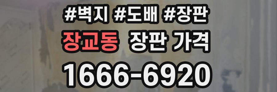 장교동 장판 가격