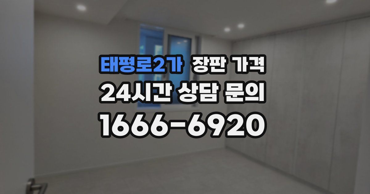 태평로2가 장판 가격