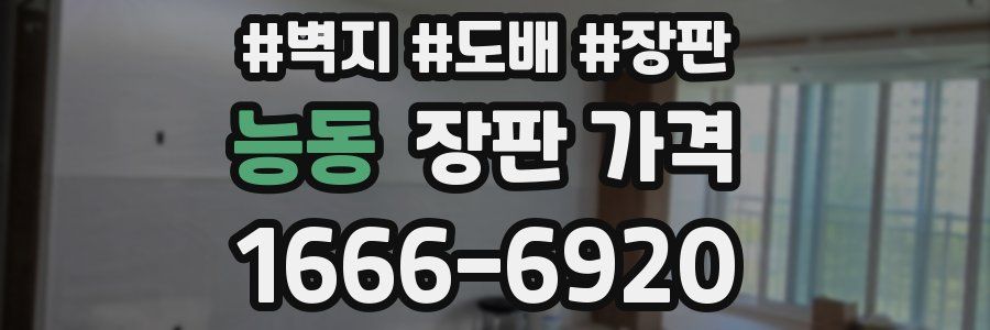 능동 장판 가격
