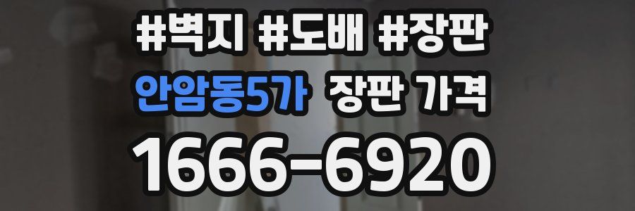 안암동5가 장판 가격