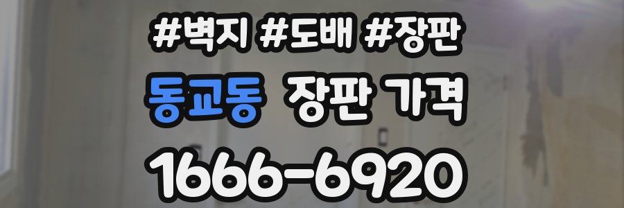 동교동 장판 가격