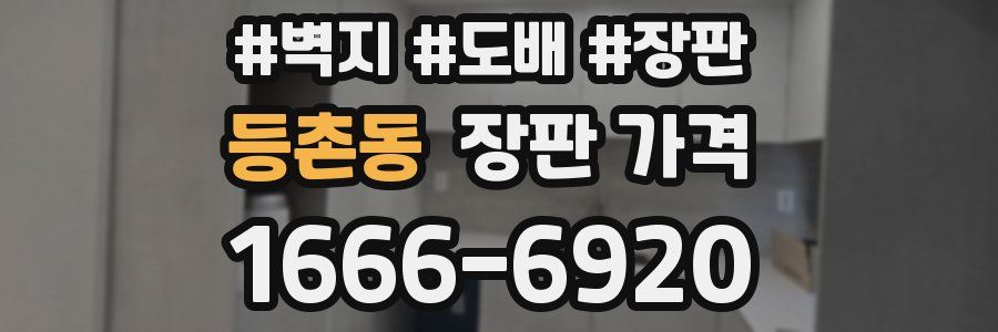 등촌동 장판 가격