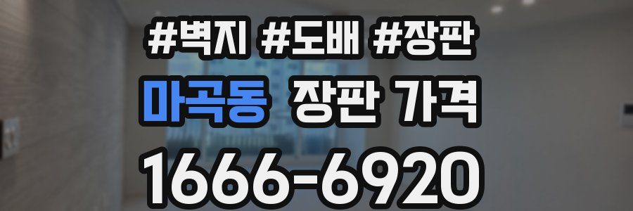 마곡동 장판 가격
