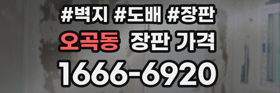오곡동 장판 가격
