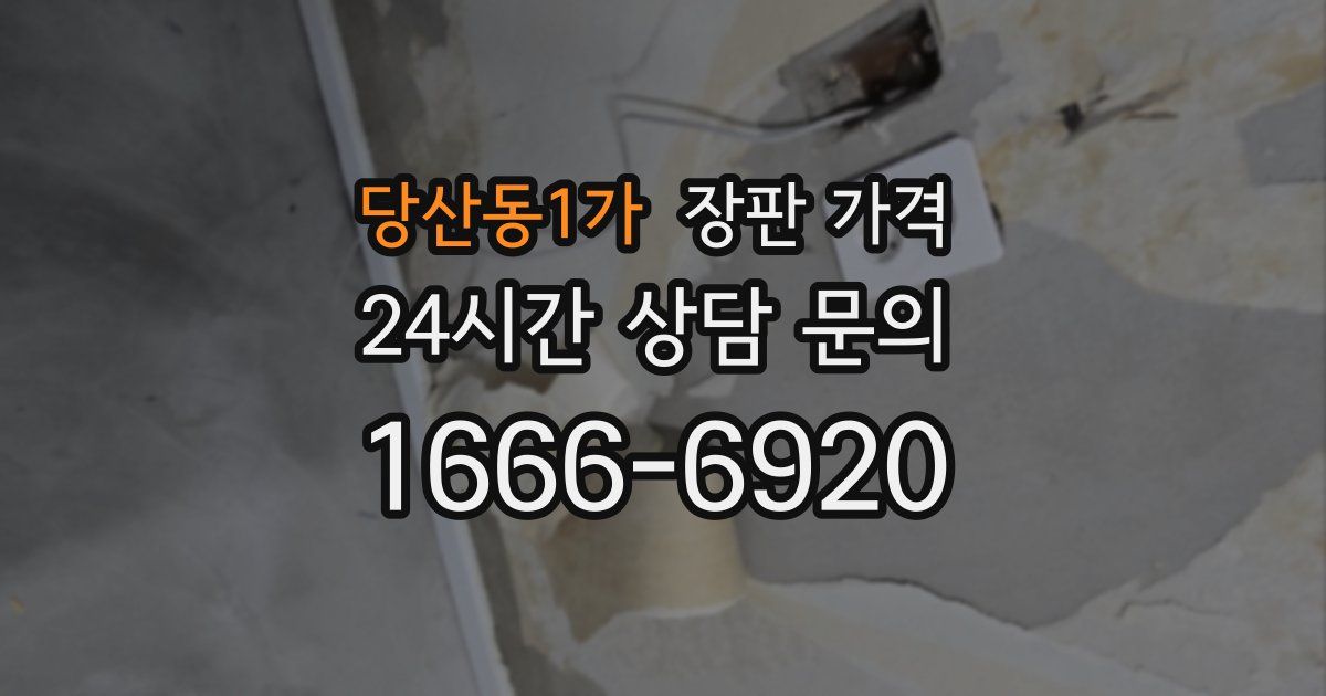당산동1가 장판 가격