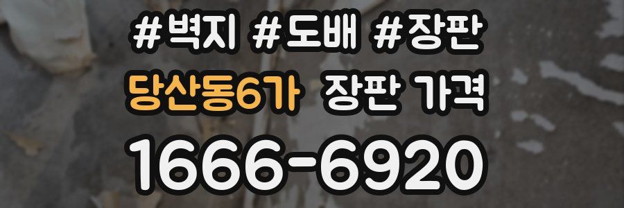 당산동6가 장판 가격