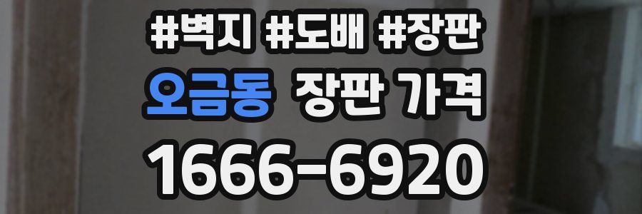 오금동 장판 가격