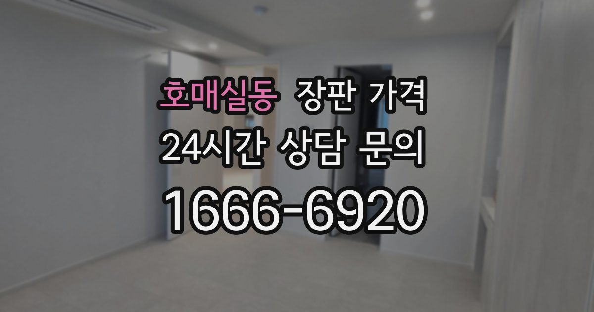 호매실동 장판 가격