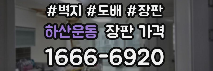 하산운동 장판 가격