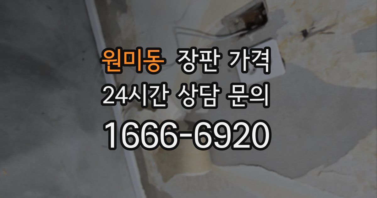 원미동 장판 가격