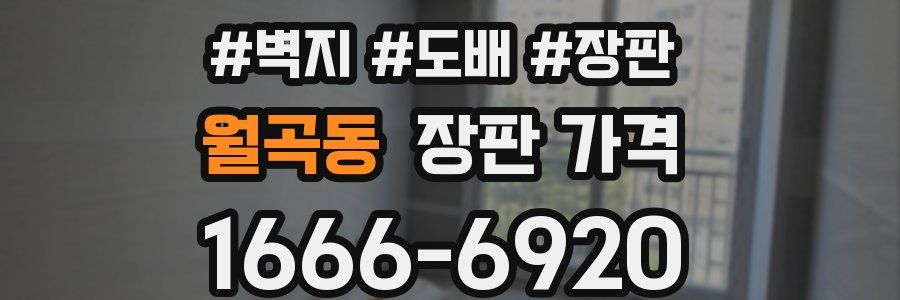 월곡동 장판 가격