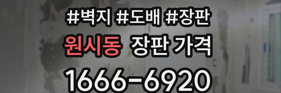 원시동 장판 가격