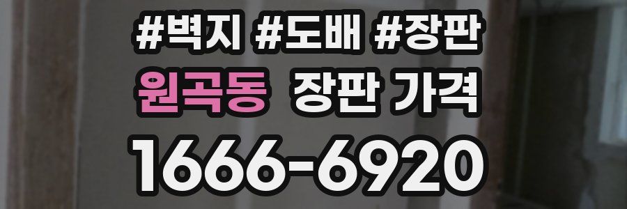 원곡동 장판 가격