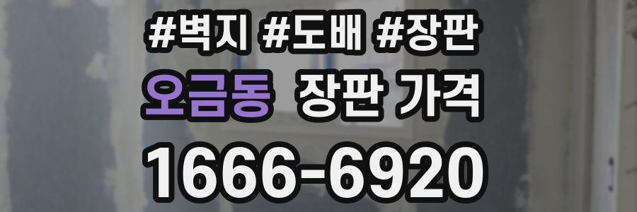 오금동 장판 가격
