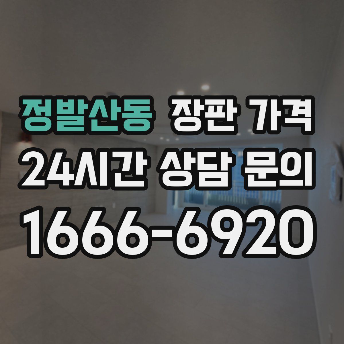 정발산동 장판 가격
