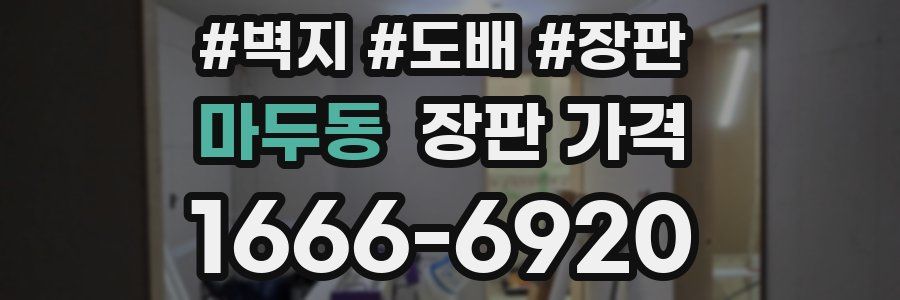 마두동 장판 가격