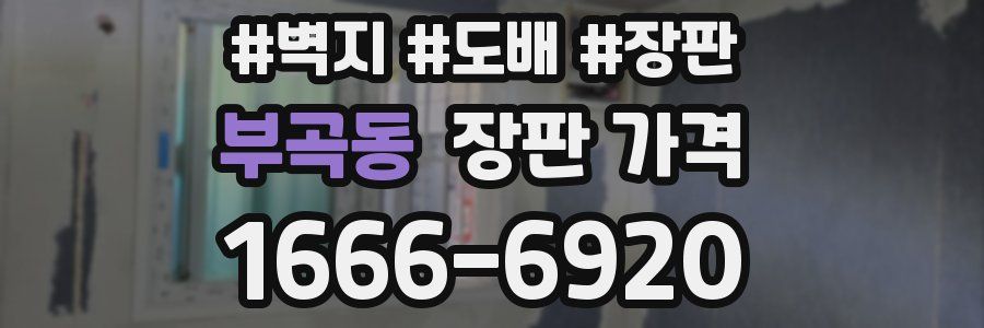 부곡동 장판 가격