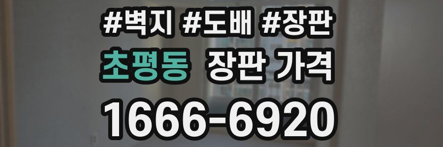 초평동 장판 가격