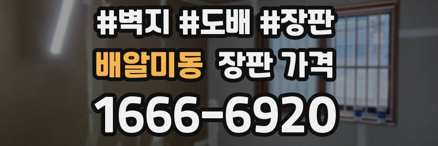 배알미동 장판 가격