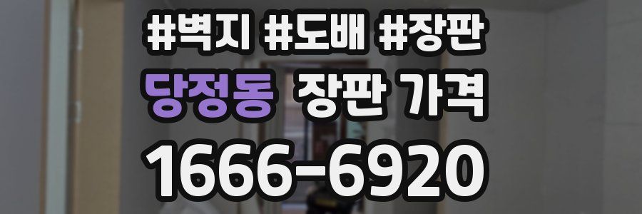 당정동 장판 가격