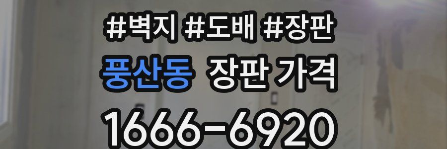 풍산동 장판 가격