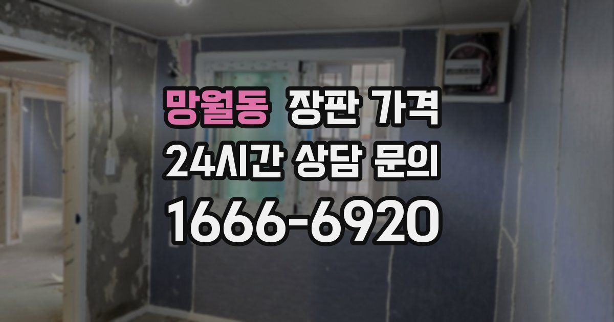 망월동 장판 가격