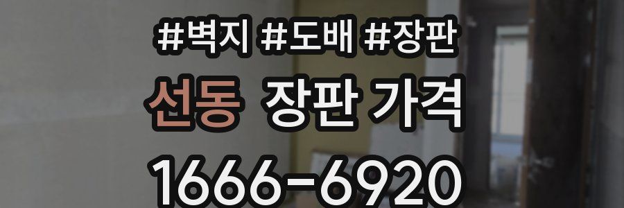선동 장판 가격
