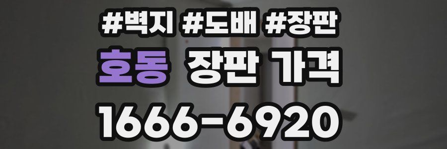 호동 장판 가격