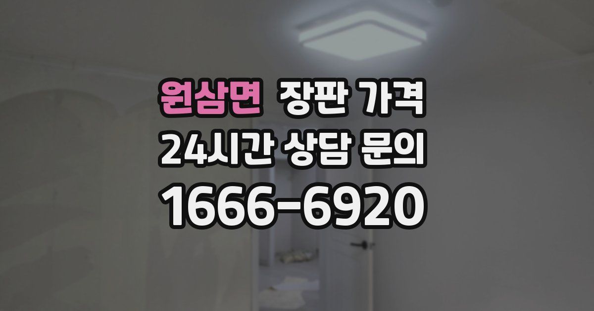 원삼면 장판 가격