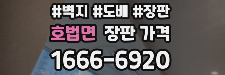 호법면 장판 가격