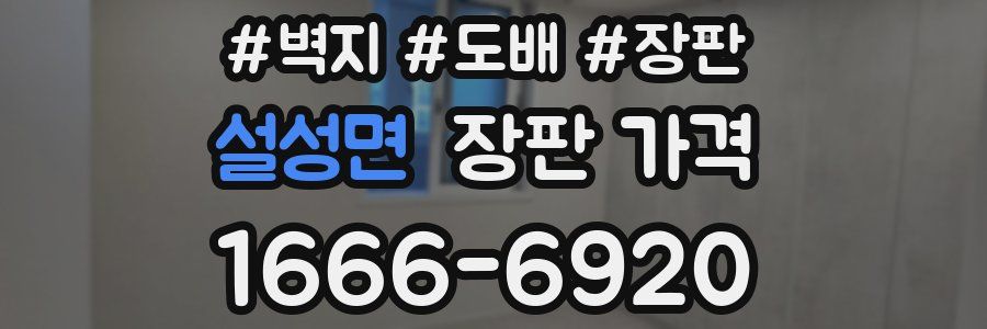 설성면 장판 가격