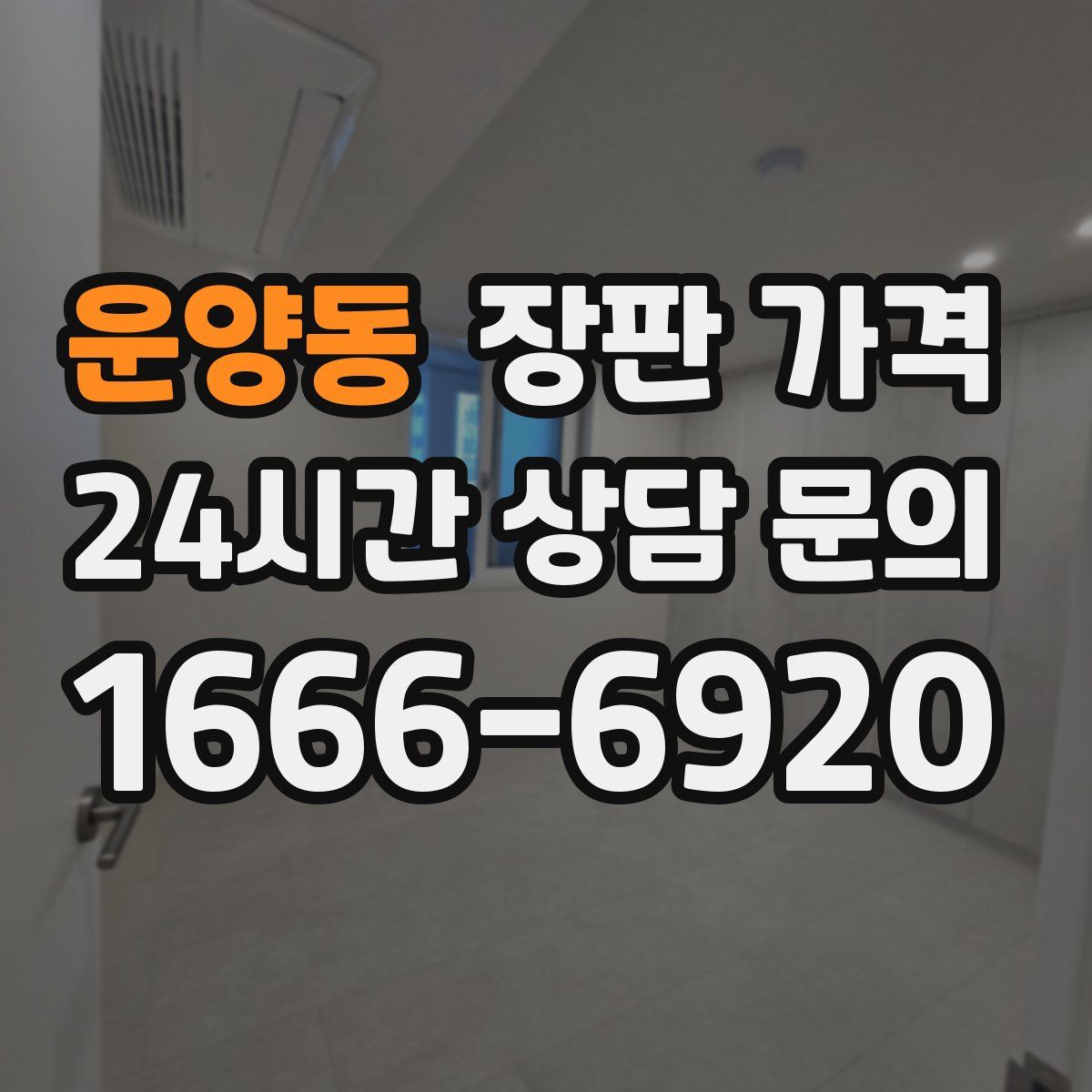 운양동 장판 가격