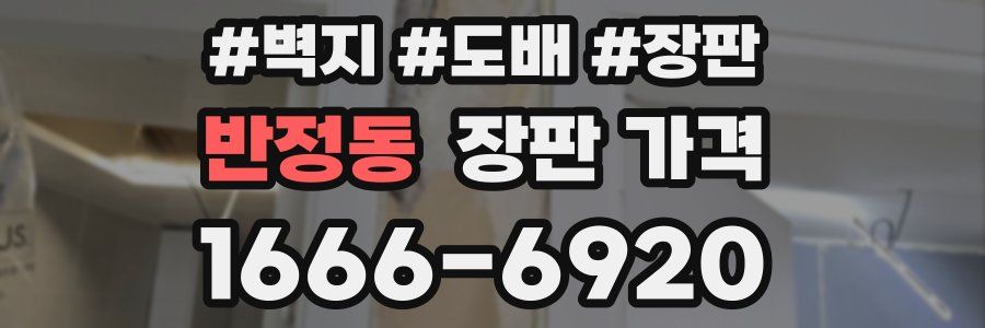 반정동 장판 가격