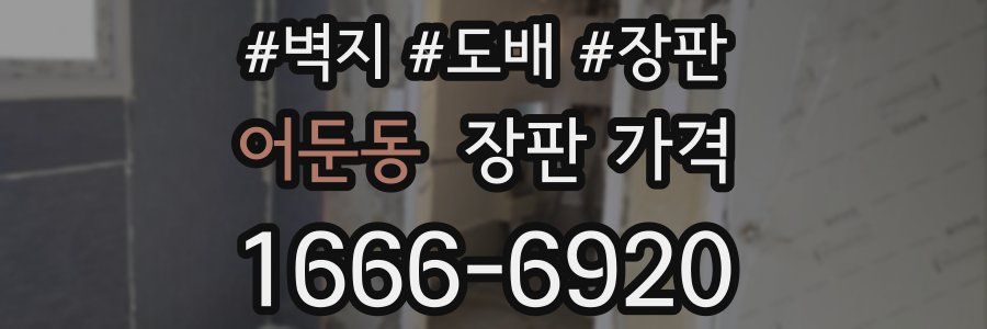 어둔동 장판 가격