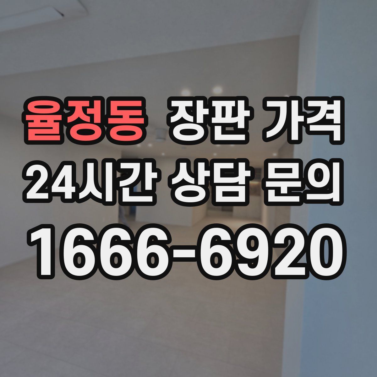 율정동 장판 가격