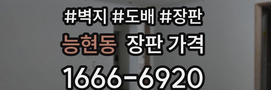 능현동 장판 가격