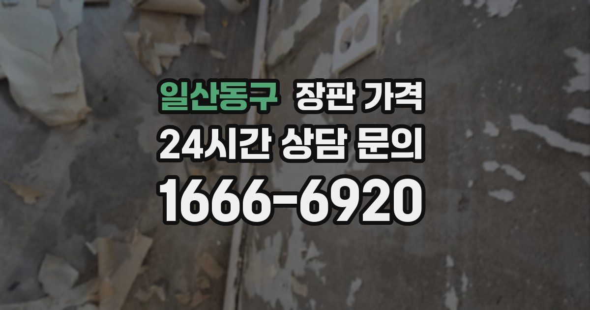 일산동구 장판 가격