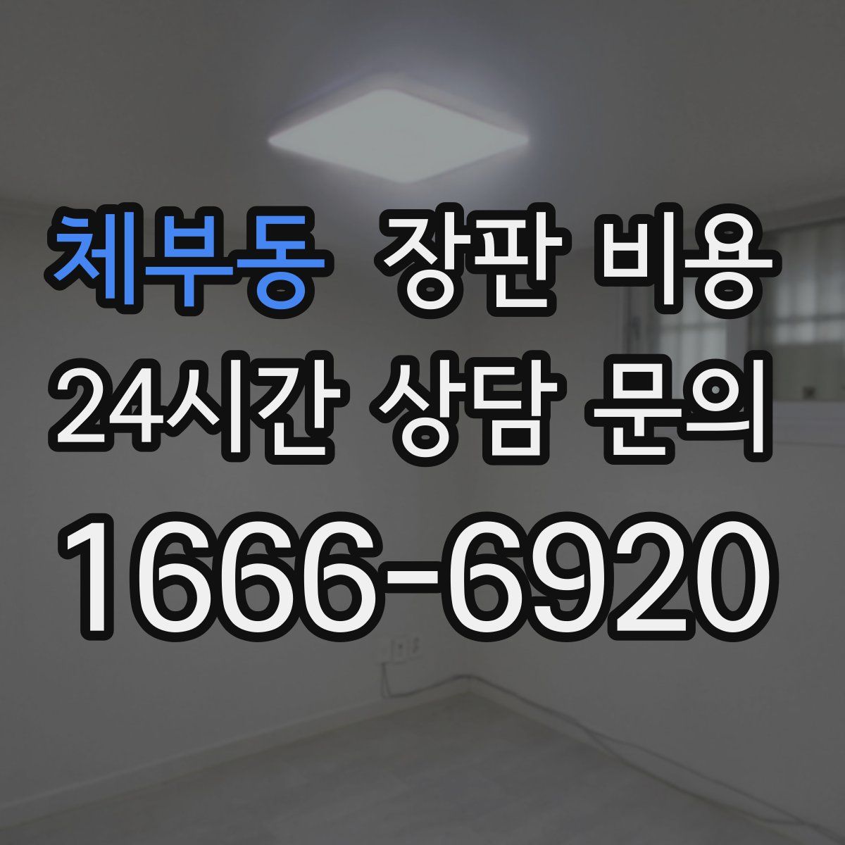 체부동 장판 비용